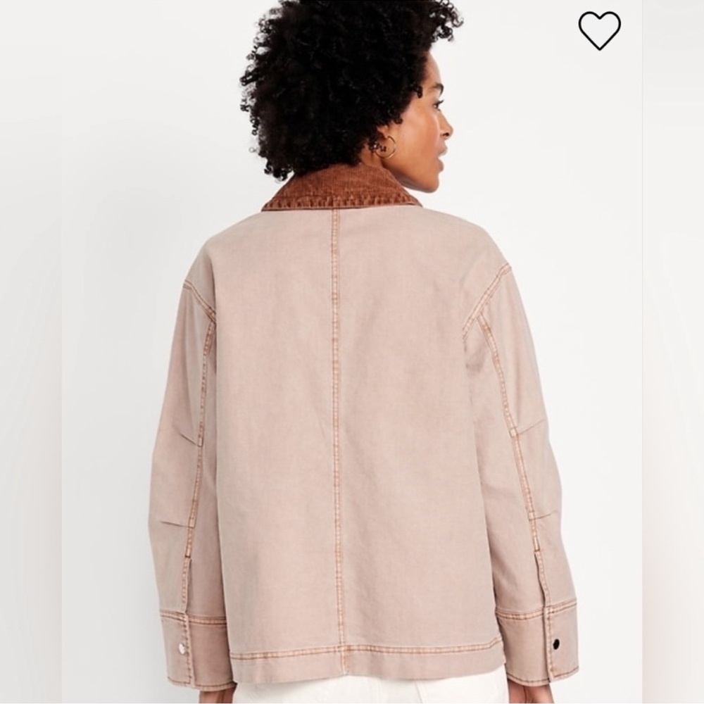 Old Navy Women's Light Pink Antique Rose Utility Jacket L - Tall